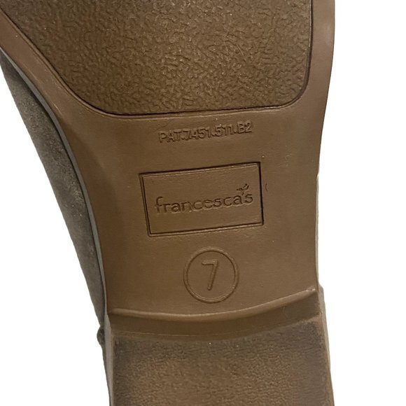 Francesca's Belted Chopout Ankle Booties Portia-Putty Size 7 - Picture 7 of 10